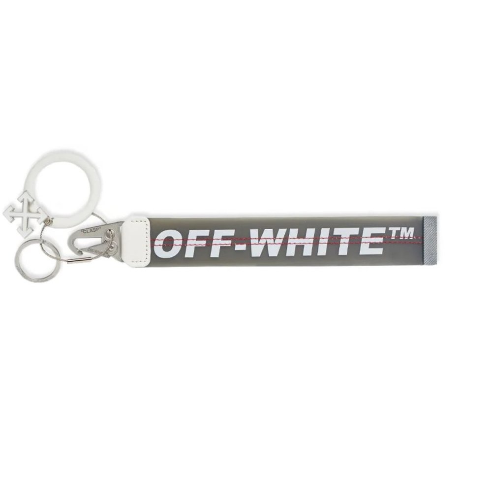 Off-White Rubber Industrial Keychain in Black